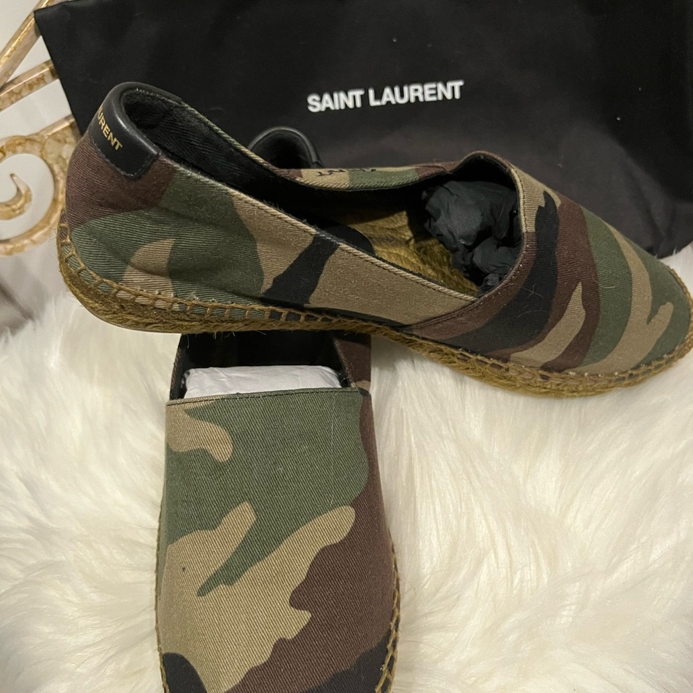 Saint Laurent Canvas Camouflage Print